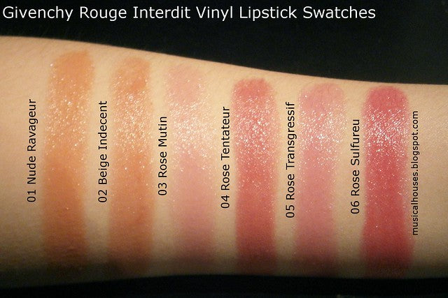Givenchy Rouge Interdit Vinyl Color Lipstick #05 Rose Transgressif (3.3g) - Rozalinda