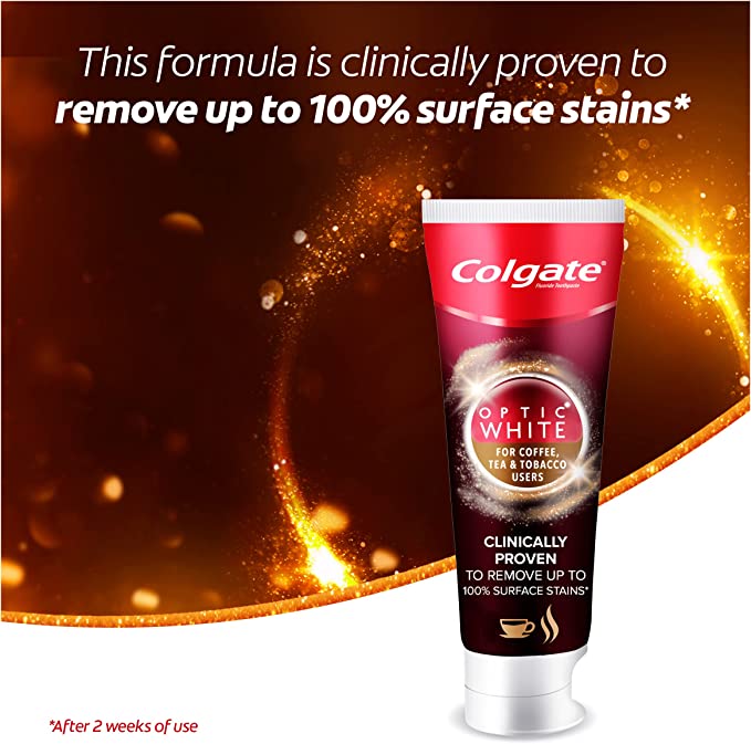 Colgate Optic White for Coffee, Tea and Tobacco Users - Rozalinda