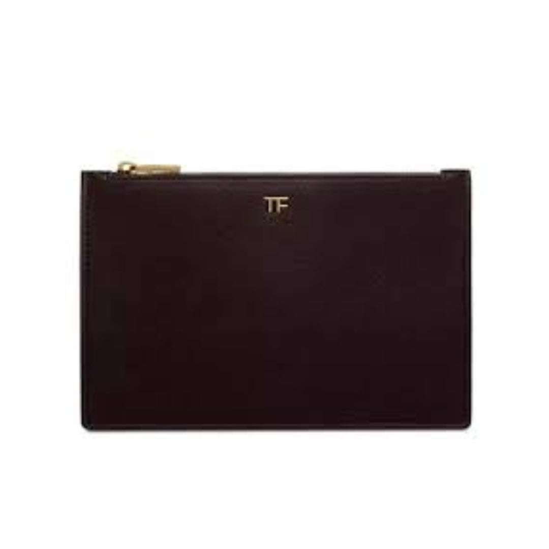 Tom Ford Small Leather Clutch Bag (Black) - Rozalinda