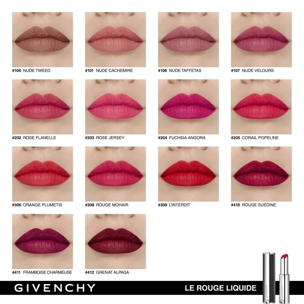Givenchy Le Rouge Liquide Lipstick #411 Framboise Charmeuse - Rozalinda