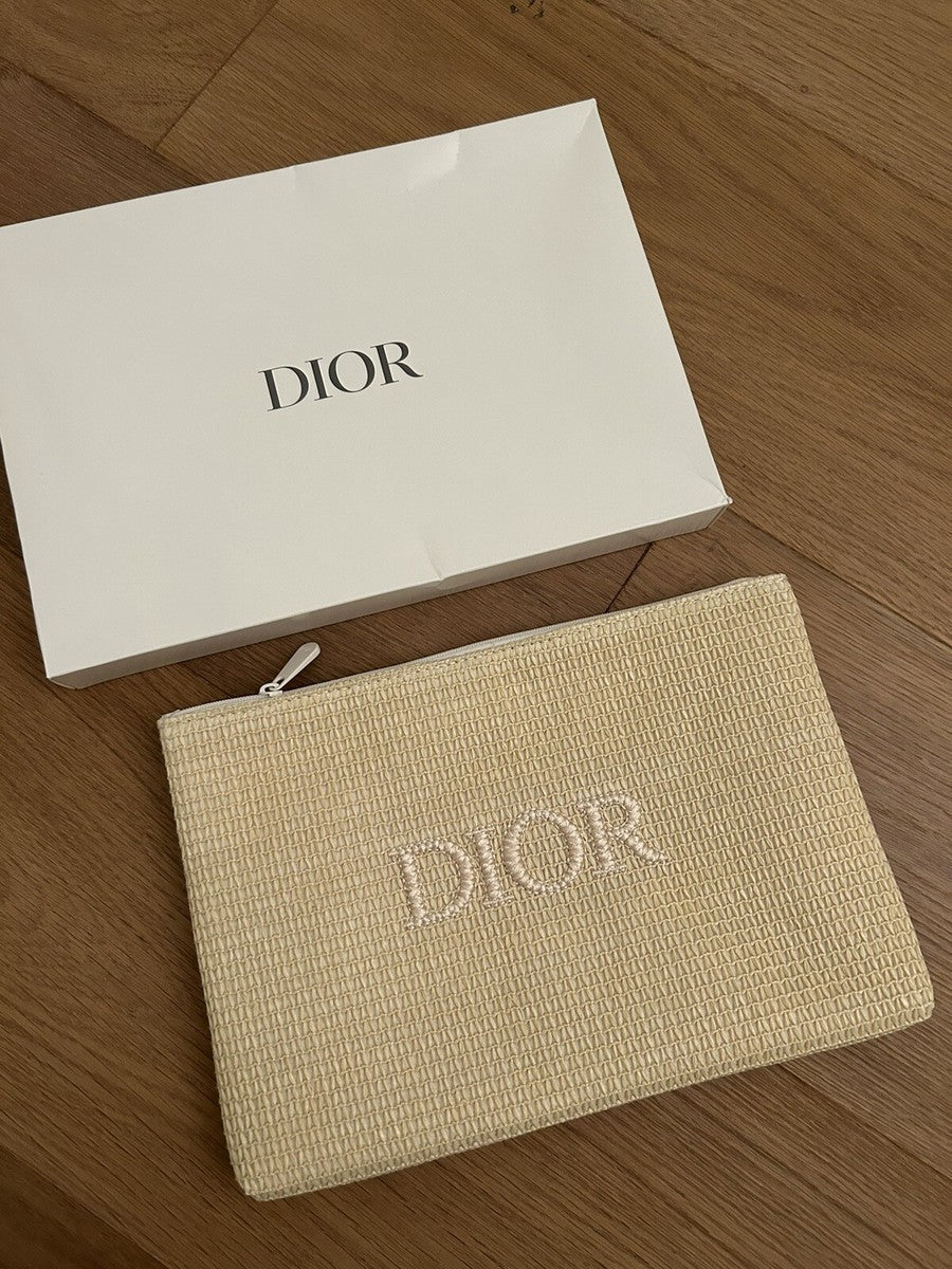 Dior Beauty Raffia Pouch - Rozalinda