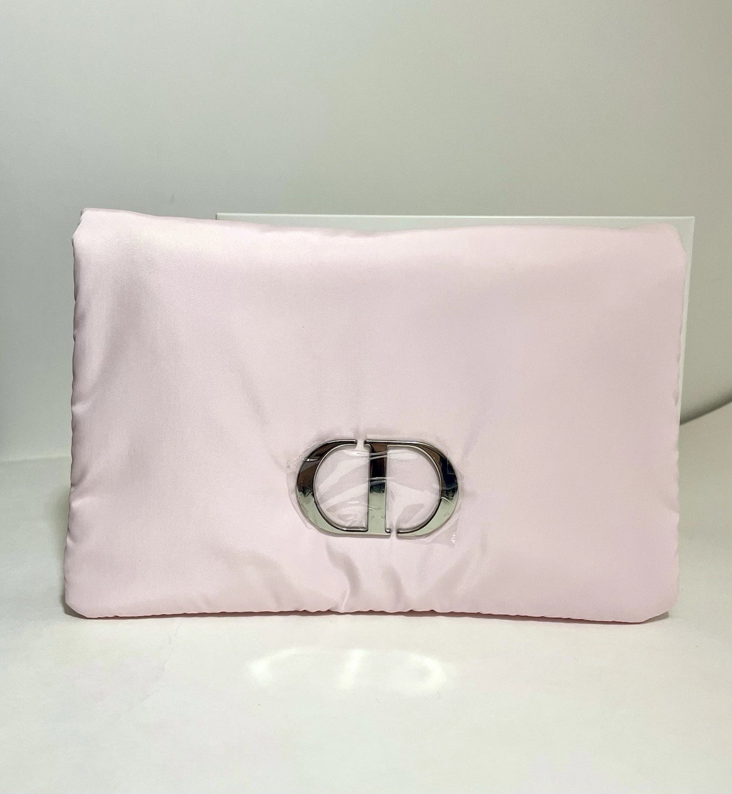 DIOR Pink Makeup Puffer Pouch Cosmetic Bag - Rozalinda
