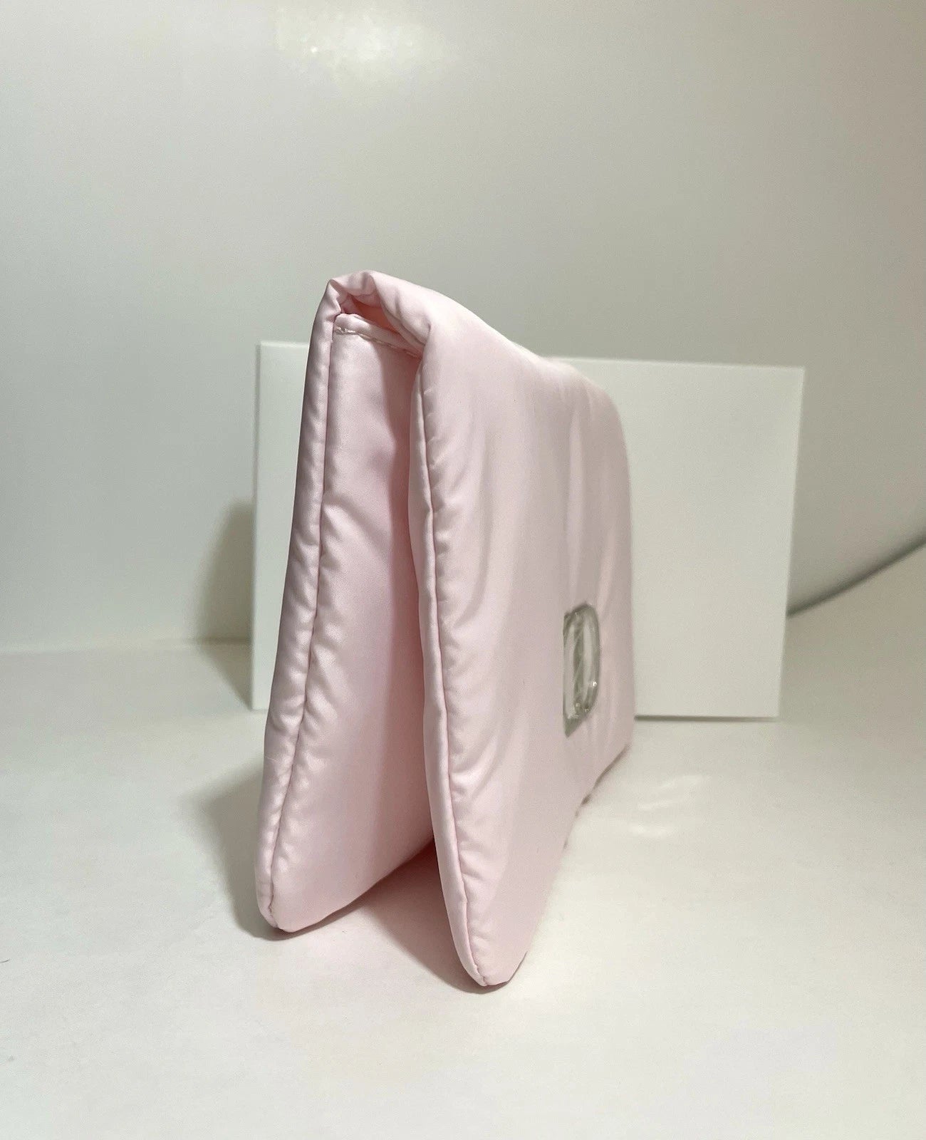 DIOR Pink Makeup Puffer Pouch Cosmetic Bag - Rozalinda
