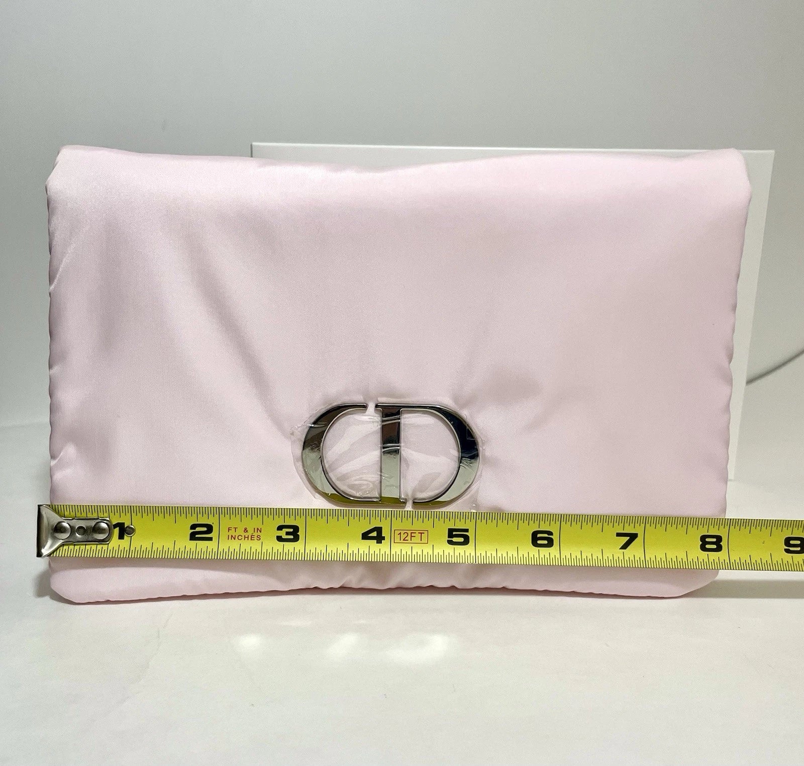 DIOR Pink Makeup Puffer Pouch Cosmetic Bag - Rozalinda