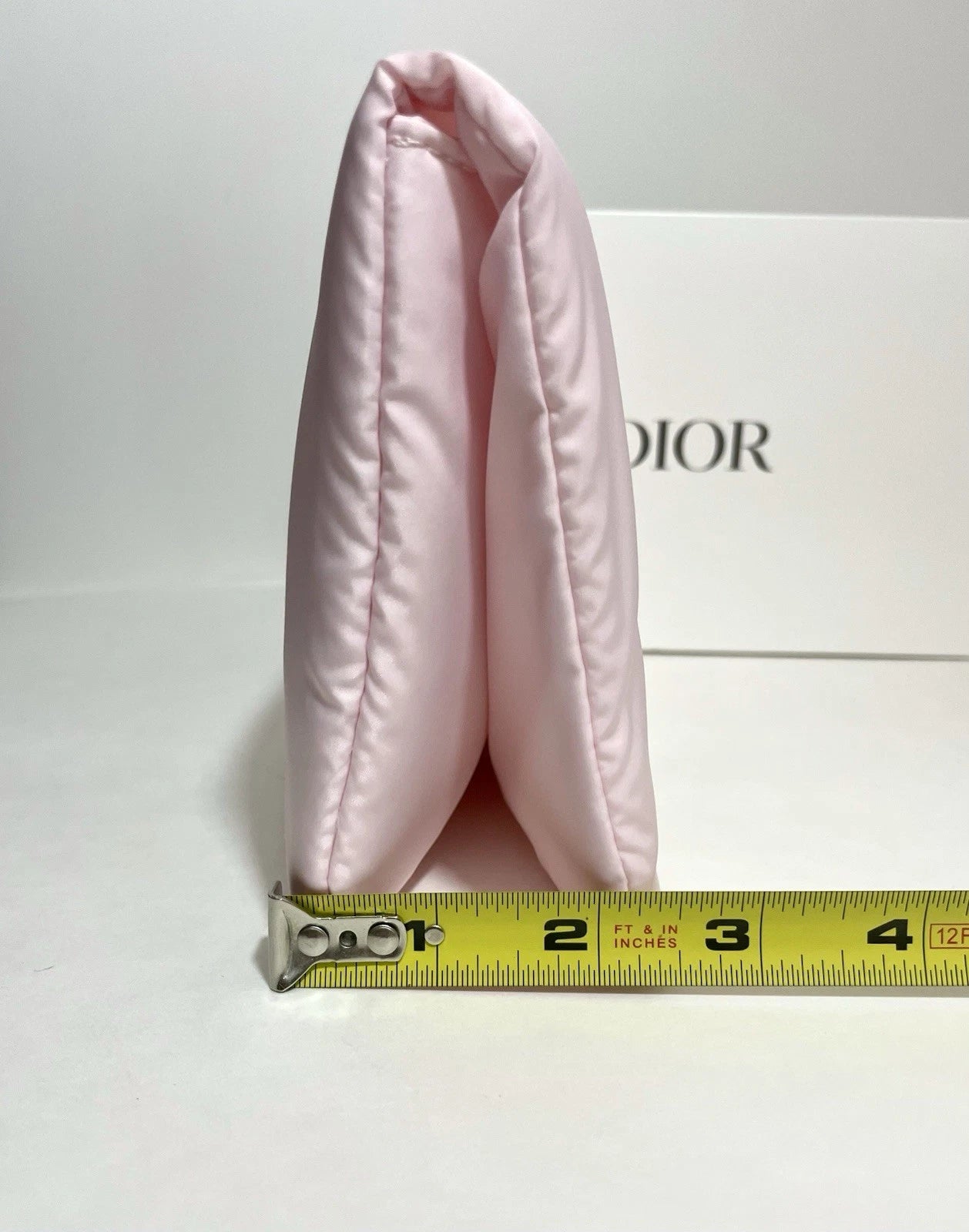 DIOR Pink Makeup Puffer Pouch Cosmetic Bag - Rozalinda