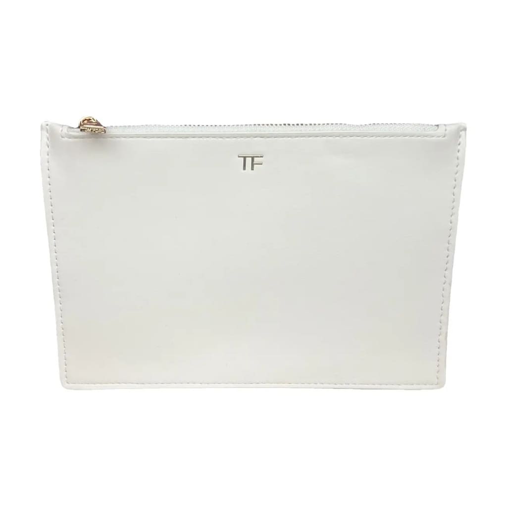 Tom Ford Small Leather Clutch Bag (White) - Rozalinda