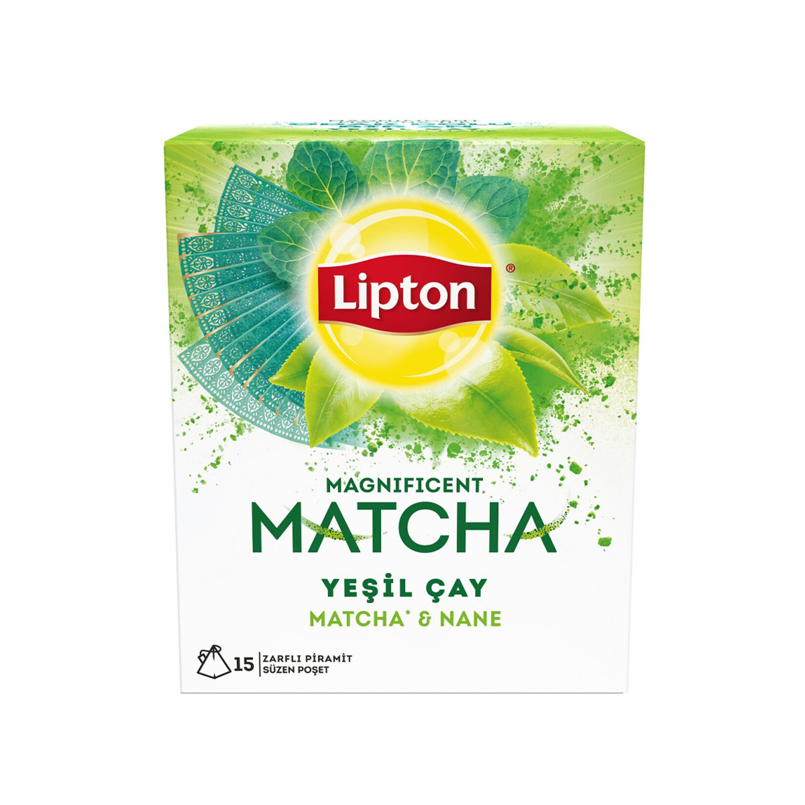 Turkish Lipton Matcha & Mint Herbal Tea (15 Packets)
