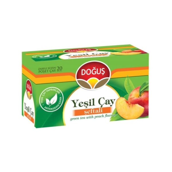 Turkish Doğuş Peach Green Tea (20 Packets)