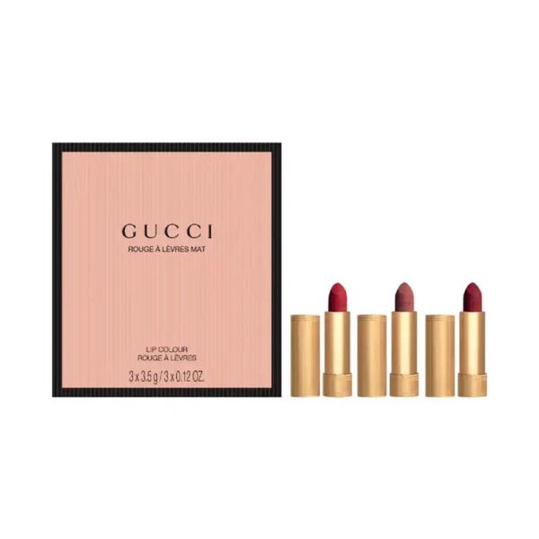 GUCCI Rouge à Lèvres Mat mini lipsticks Trio Set