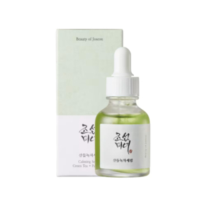 Beauty of Joseon Calming Serum Soothe and Strengthen Sensitive Skin Formulated with centella asiatica and green tea extract, the Beauty of Joseon Calming Serum is designed to reduce inflammation, calm redness, and restore balance to reactive or irritated skin. Inspired by traditional Korean herbal remedies, this serum is a must-have for sensitive complexions. Key Benefits: Reduces redness and irritation Strengthens the skin barrier Hydrates and soothes dryness Non-irritating for sensitive skin Ideal For: Skin Types: Sensitive, reactive, or acne-prone skin. Skin Concerns: Eczema, redness, and irritation. How to Use: Apply after cleansing and toning. Use 2-3 drops and gently pat onto face and neck. Follow with moisturizer and sunscreen (AM). Use morning and night for optimal calming effects. Why Beauty of Joseon? Combining centuries-old Korean herbal wisdom with modern skincare science, Beauty of Joseon creates gentle yet effective solutions. This vegan, cruelty-free serum is free from harsh additives, making it ideal for delicate skin. Beauty-of-Joseon-Calming-Serum Beauty of Joseon Calming Serum Soothe and Strengthen Sensitive Skin Formulated with centella asiatica and green tea extract, the Beauty of Joseon Calming Serum is designed to reduce inflammation, calm redness, and restore balance to reactive or irritated skin. Inspired by traditional Korean herbal remedies, this serum is a must-have for sensitive complexions. Key Benefits: Reduces redness and irritation Strengthens the skin barrier Hydrates and soothes dryness Non-irritating for sensitive skin Ideal For: Skin Types: Sensitive, reactive, or acne-prone skin. Skin Concerns: Eczema, redness, and irritation. How to Use: Apply after cleansing and toning. Use 2-3 drops and gently pat onto face and neck. Follow with moisturizer and sunscreen (AM). Use morning and night for optimal calming effects. Why Beauty of Joseon? Combining centuries-old Korean herbal wisdom with modern skincare science, Beauty of Joseon creates gentle yet effective solutions. This vegan, cruelty-free serum is free from harsh additives, making it ideal for delicate skin.