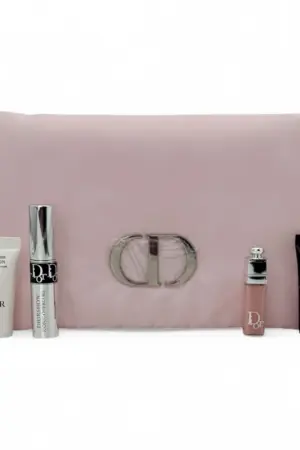 DIOR Pink Makeup Puffer Pouch Cosmetic Bag