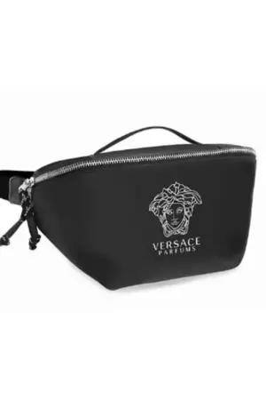 Versace Parfums Belt Bum Bag Travel Pouch Black Unisex